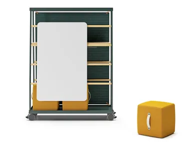 C-BASE - Tall office storage unit with castors _ Cider Edition